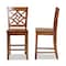 Baxton Studio Nicolette Modern and Contemporary Transitional Walnut Brown Finished Wood 2-Piece Counter Stool Set 176-11424-Zoro - alternate 7
